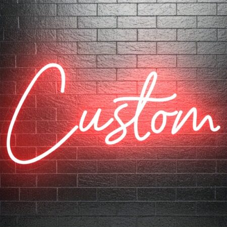 Custom White Red LED Sign