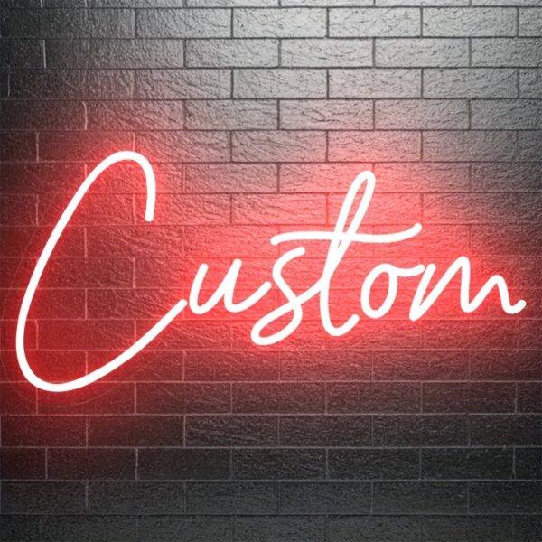 Custom White Red LED Sign